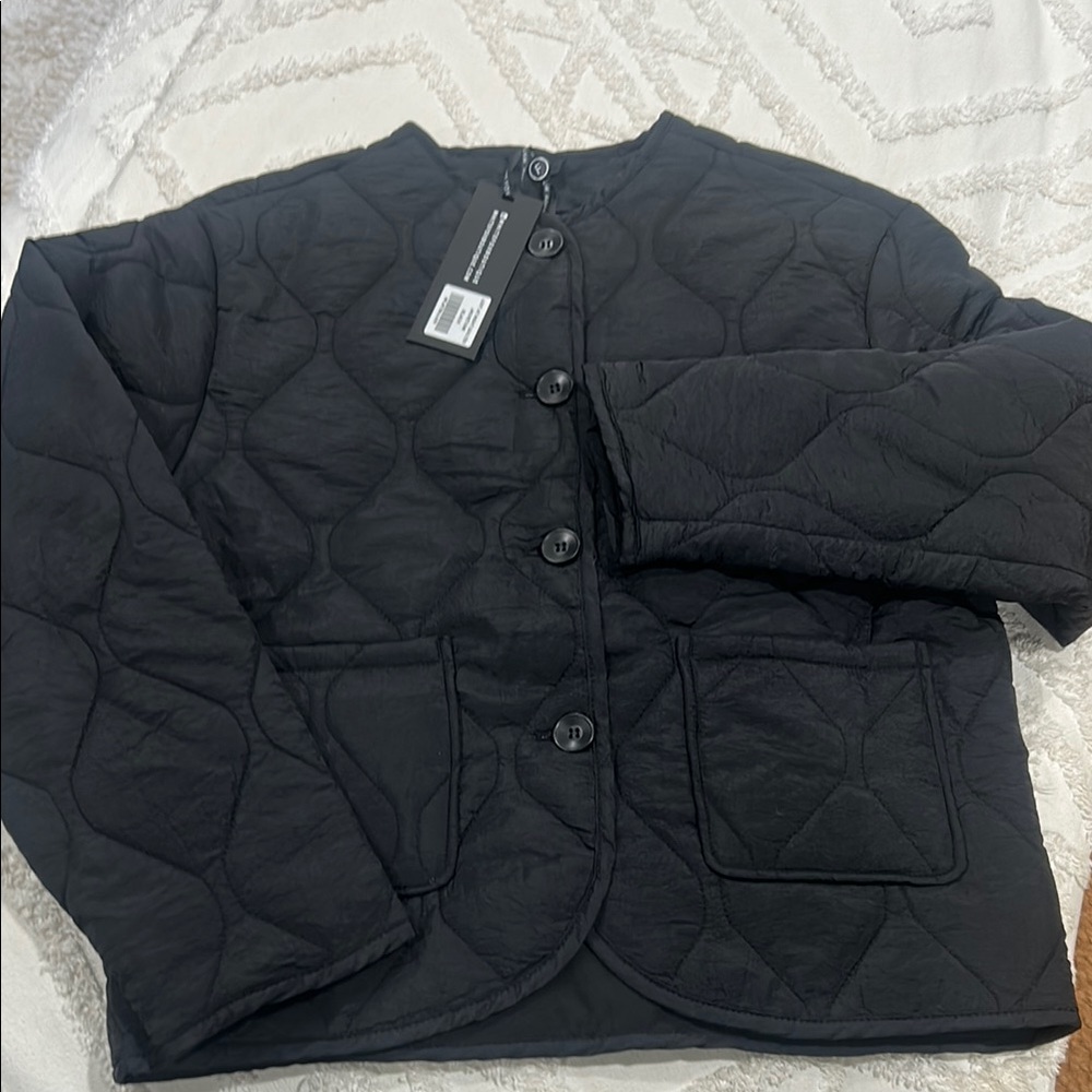 White Fox Boutique Black Quilted Jacket